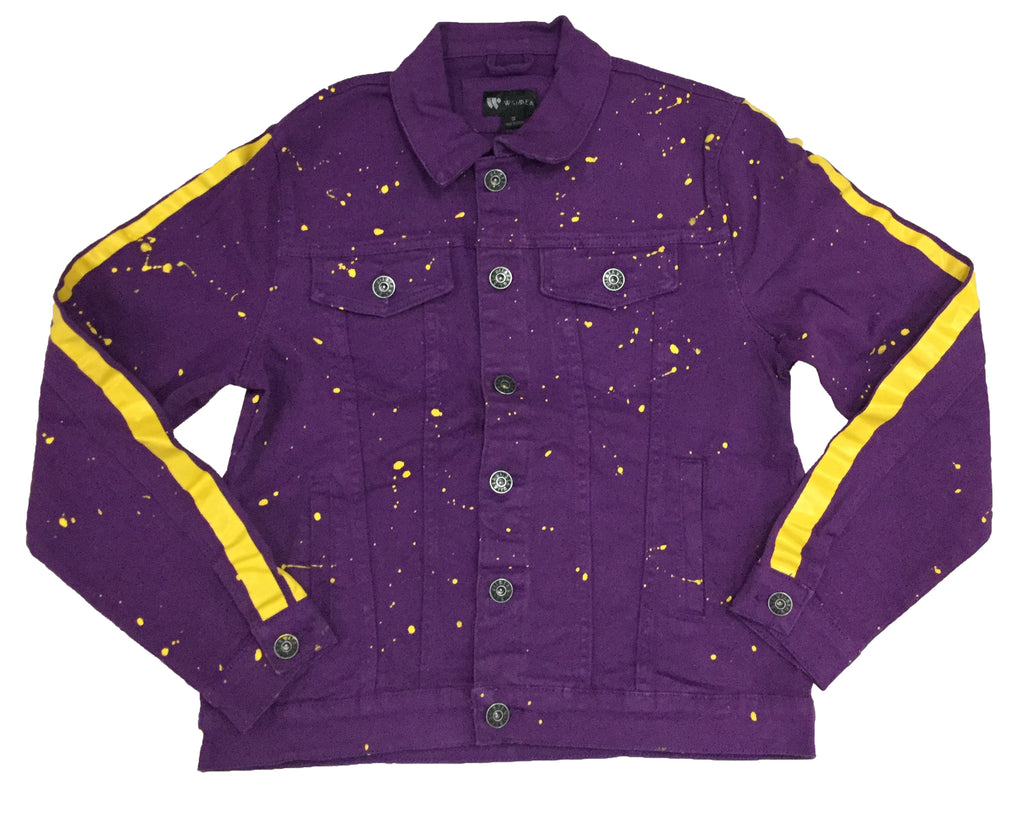 Men's Waimea Purple/Yellow Paint Splatter Denim Jacket