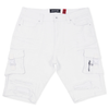 Makobi White Denim Cargo Shorts