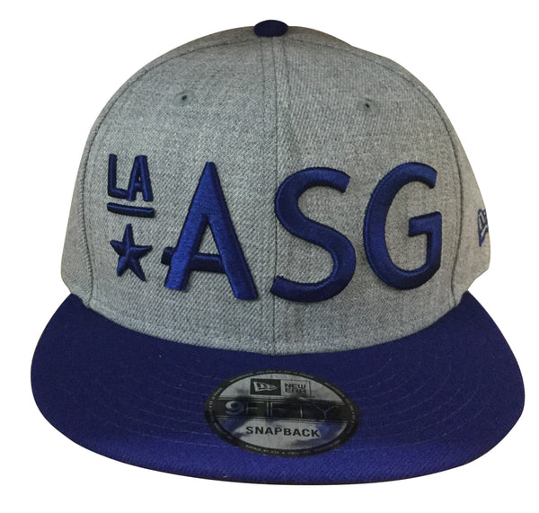 Men's New Era 9Fifty Heather Grey MLB Los Angeles Dodgers All Star Game Snapback - OSFM