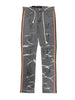 Men's M. Society Gray Skinny Fit Jeans with Orange/White Side Strip