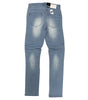 Men's M. Society Ice Blue Jeans with Orange/White/Blue Side Strip