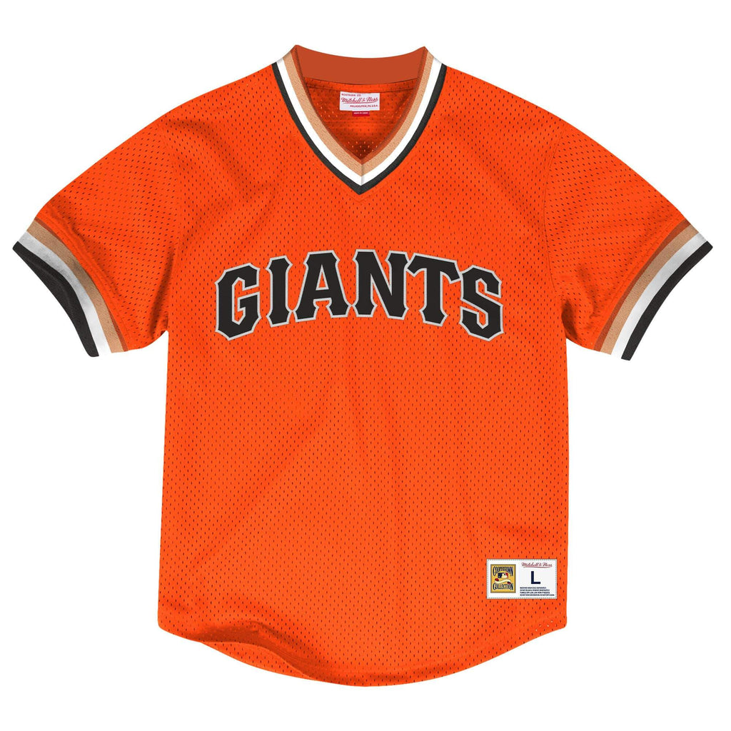 Men's Mitchell & Ness Orange MLB San Francisco Giants Mesh V-Neck Jers – The Fits & Kicks