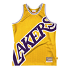 Men's Mitchell & Ness Gold NBA Los Angeles Lakers Big Face 2.0 Blownout Jersey
