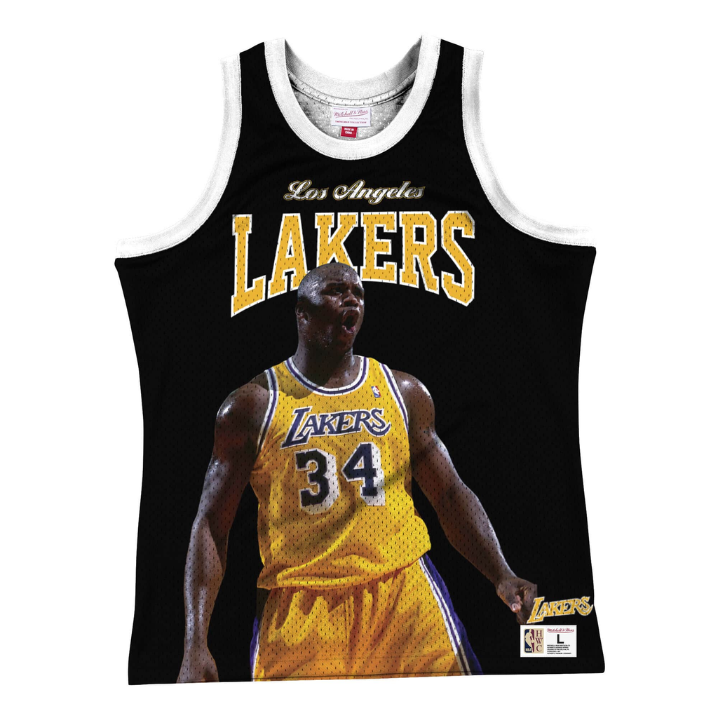 Mitchell & Ness Black NBA Los Angeles Lakers Shaquille O'Neal Sublimated Player Tank