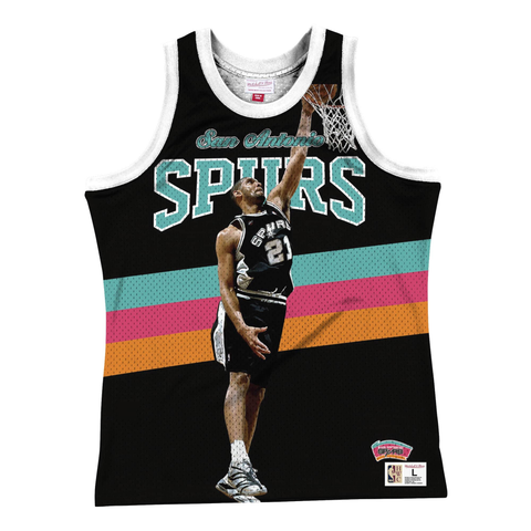 Mitchell & Ness Black NBA San Antonio Spurs Tim Duncan Sublimated Player Tank