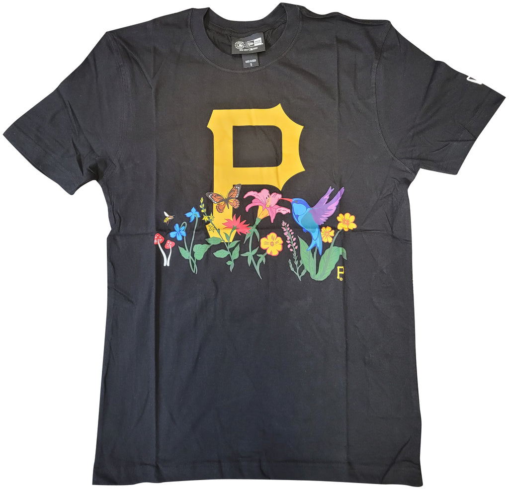 Men's New Era Black MLB Pittsburgh Pirates Blooming T-Shirt