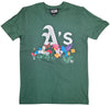 Men's New Era Green MLB Oakland Athletics Blooming T-Shirt