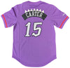 Mitchell & Ness Purple Toronto Raptors Vince Carter Name & Number Mesh Crewneck
