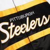 Men's Mitchell & Ness Black NFL Pittsburgh Steelers Heavyweight Satin Jacket