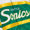 Men's Mitchell & Ness Green/White NBA Seattle Supersonics Heavyweight Satin Jacket