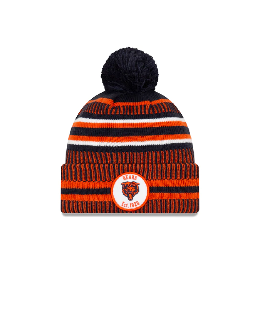 New Era OTC V2 NFL Chicago Bears Official Sideline Home Cold Weather Sport Knit Beanie - OSFA