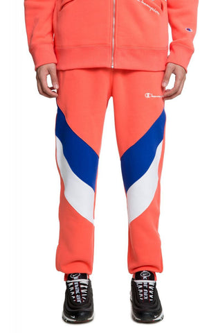 Men's Champion Groovy Papaya Reverse Weave Colorblock Track Pant