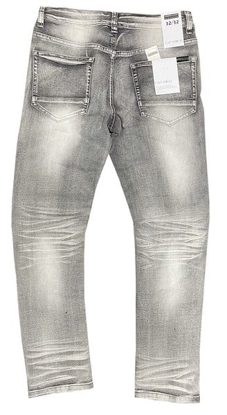 Men's Platform 100 Grey Slim Stretch Jean
