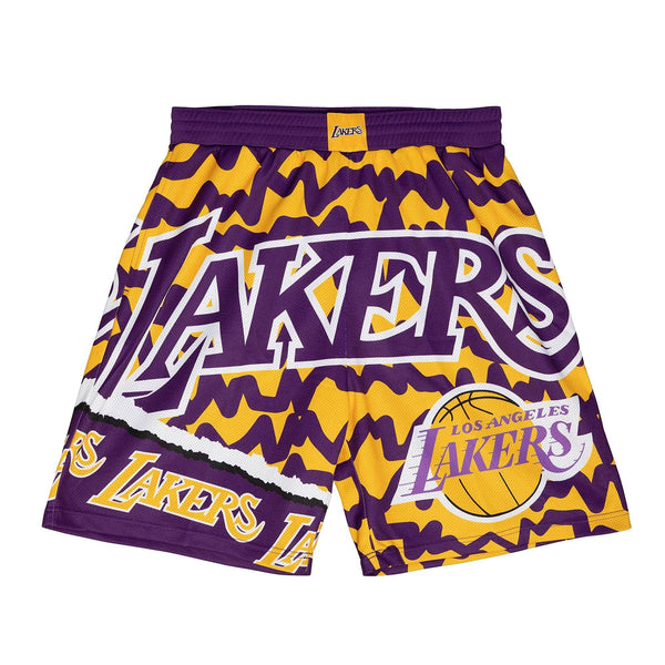Mitchell & Ness Purple/Gold Los Angeles Lakers Jumbotron 2.0 Sublimated Shorts