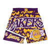 Mitchell & Ness Purple/Gold Los Angeles Lakers Jumbotron 2.0 Sublimated Shorts