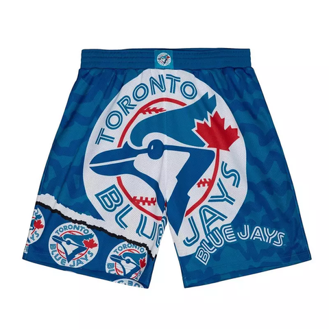 Mitchell & Ness Blue/White Toronto Blue Jays Jumbotron 2.0 Sublimated Shorts