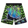 Mitchell & Ness Black/Green Tampa Bay Rays Jumbotron 2.0 Sublimated Shorts