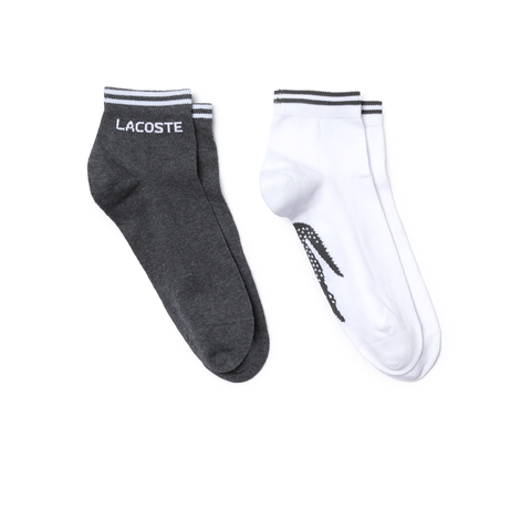 Lacoste Pitch Chine/White Two Pack Cotton Socks -
