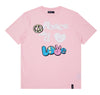Men's Roku Studios Pink Peace and Love T-Shirt