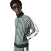 Men's Lacoste Green/Beige Regular Fit Monogram Print Zip Sweatshirt