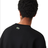 Men's Lacoste Black Loose Fit Branded Monogram Print Crew Neck Sweatshirt