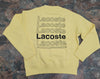 Lacoste Yellow L!VE Loose Fit Crew Neck Print Fleece Sweatshirt