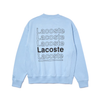 Men's Lacoste Light Blue L!VE Loose Fit Crew Neck Print Fleece Sweatshirt