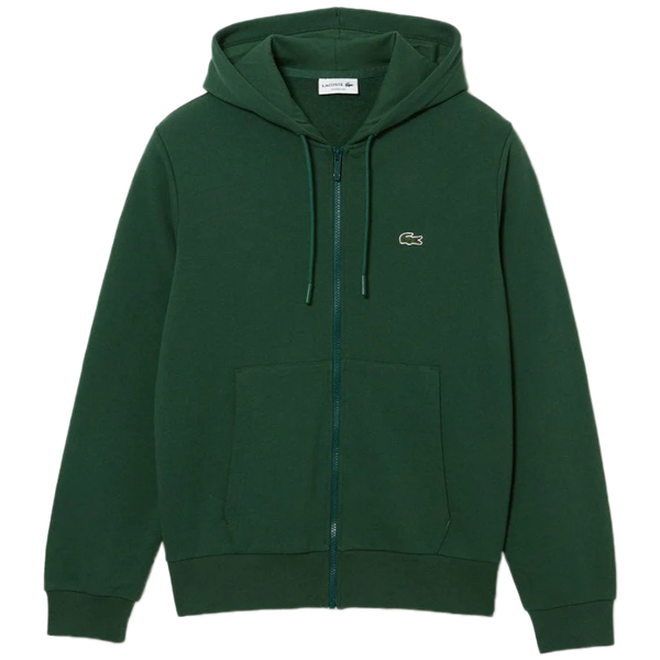 Men's Lacoste Green Kangaroo Pocket Fleece Hoodie Sweatshirt