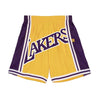 Men's Mitchell & Ness Gold/Purple NBA Los Angeles Lakers Big Face 2.0 Shorts