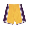 Men's Mitchell & Ness Gold/Purple NBA Los Angeles Lakers Big Face 2.0 Shorts