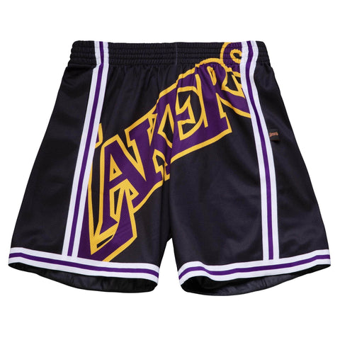 Mitchell & Ness Black/Purple NBA Los Angeles Lakers Big Face Blown Out Shorts