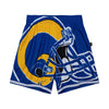 Men's Mitchell & Ness Royal Blue/Yellow NFL Los Angeles Rams Big Face Shorts