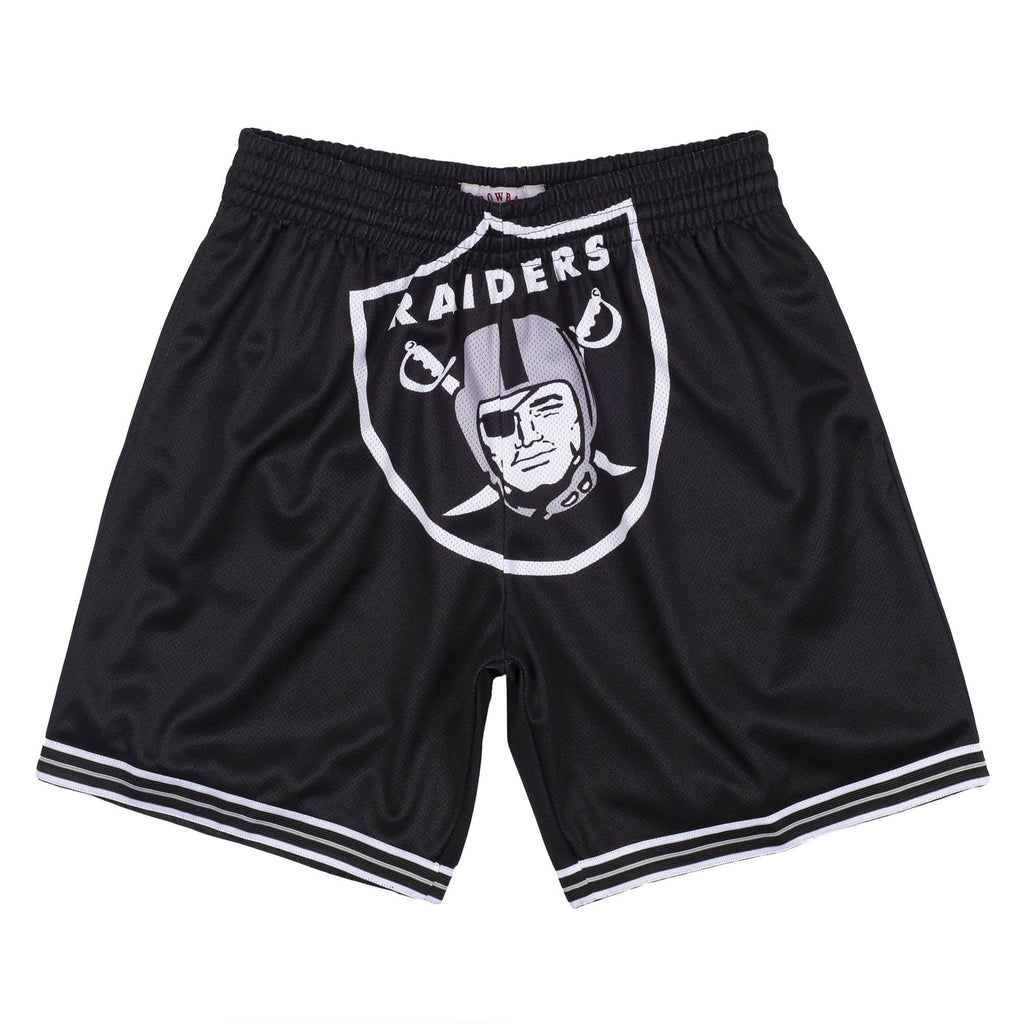 Men's Mitchell & Ness Black/White NFL Las Vegas Raiders Big Face Shorts