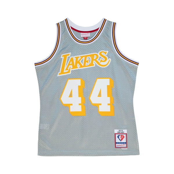 Mitchell & Ness Silver NBA L. A. Lakers Jerry West 1971-72 75th Swingman Jersey
