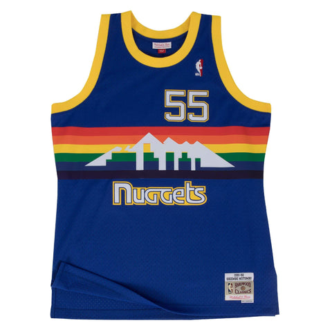 Mitchell & Ness Royal NBA Denver Nuggets Dikembe Mutombo 1991 Road Swingman Jersey