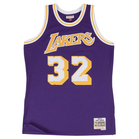 Mitchell & Ness Purple Los Angeles Lakers Magic Johnson 1984-85 Swingman Jersey