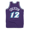 Mitchell & Ness Purple NBA Utah Jazz John Stockton 1996 Road Swingman Jersey