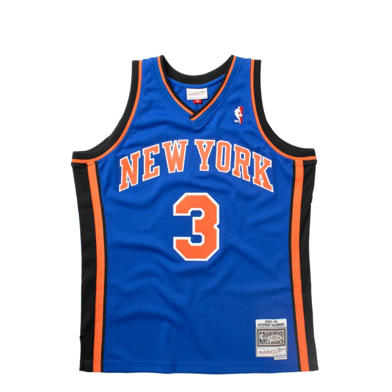 Mitchell & Ness Royal NBA New York Knicks 2005-06 Stephon Marbury Swingman Jersey