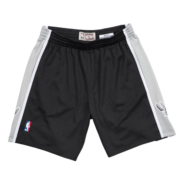 Men's Mitchell & Ness Black NBA San Antonio Spurs 1998-99 Swingman Road Shorts