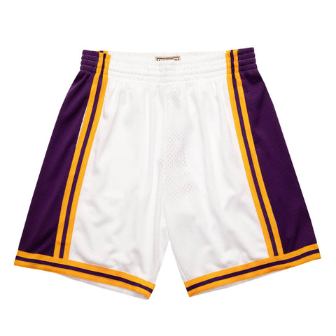 Men's Mitchell & Ness Wht NBA Los Angeles Lakers 1984-85 Reload Swingman Shorts
