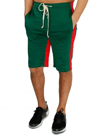 Imperious Green/Red Contrast Track Shorts