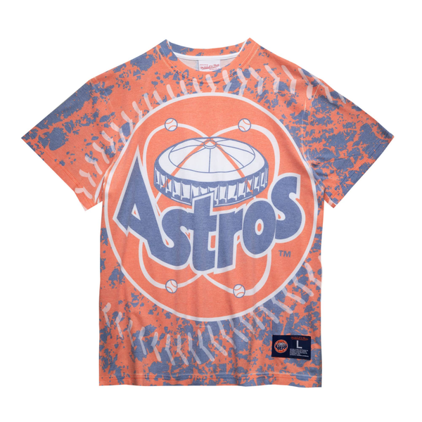 Mitchell & Ness, Shirts, Houston Astros Orange Tie Dye All Over Print Sm  Astros Blk And Orange Shirt