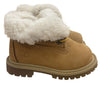 Toddler's Timberland Roll-top with Fleece Boot Wheat Nubuck