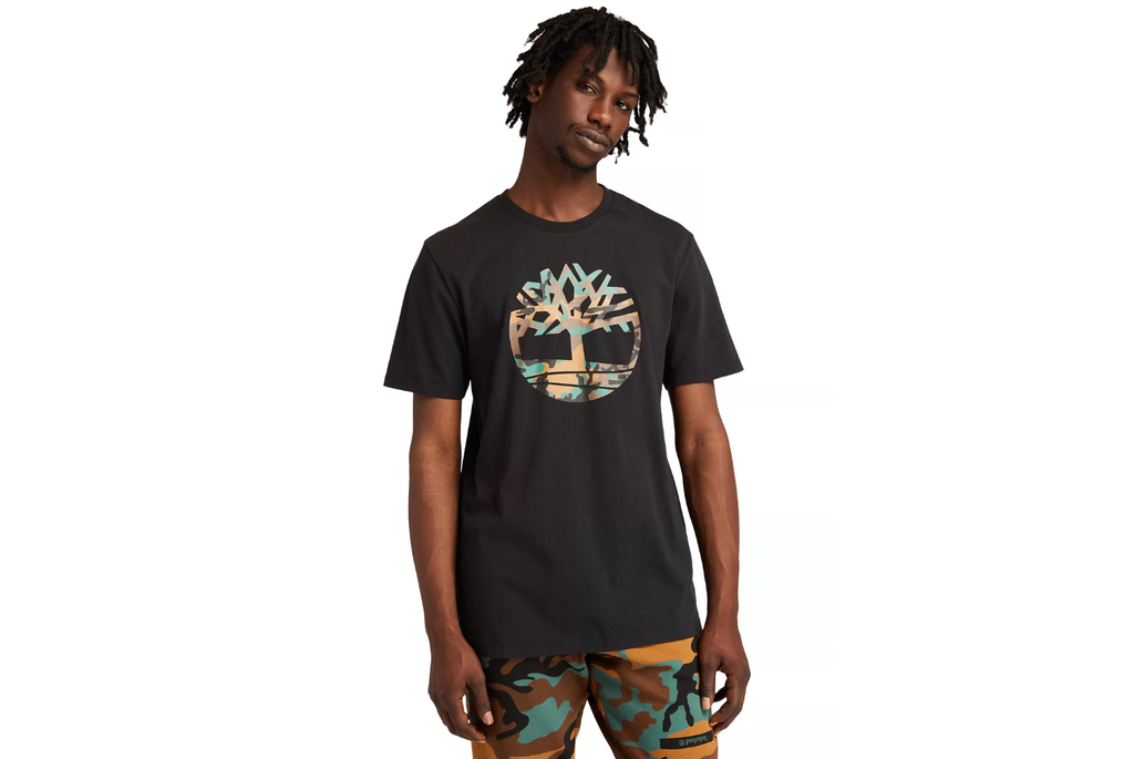 Timberland Black Outdoor Heritage Camo Tree Logo T-Shirt