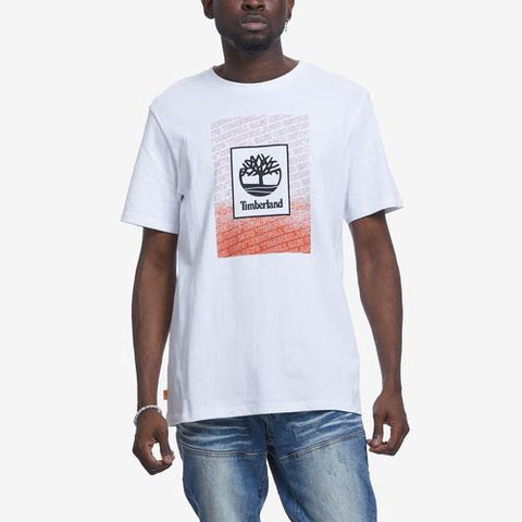 Men's Timberland White Outdoor Archive Short Sleeve Graphic T-Shirt
