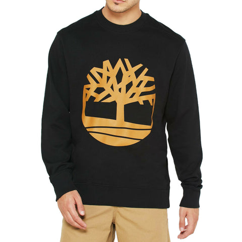 Men's Timberland Black/Wheat Core Logo Crewneck Sweater