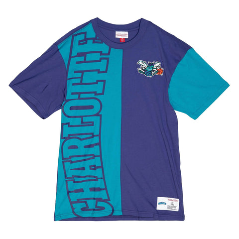 Men's Mitchell & Ness Teal NBA Charlotte Hornets Play By Play 2.0 S/S T-Shirt