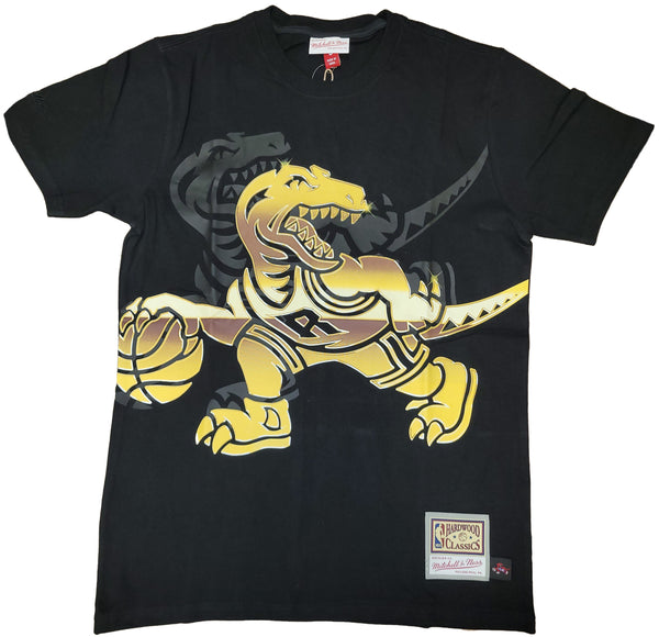 Men's Mitchell & Ness Black NBA Toronto Raptors Hardwood Classics Big Face 4.0 T-Shirt
