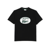 Men's Lacoste Black Regular Fit Branded Monogram Print T-Shirt