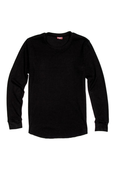 Men's City Lab Black Fitted Thermal Crewneck Shirt